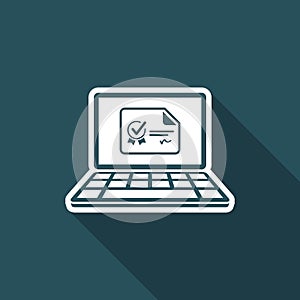 Online certification - Vector icon for computer website or application