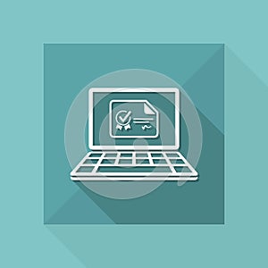 Online certification - Vector icon for computer website or application