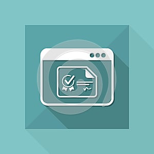 Online certification - Vector icon for computer website or application