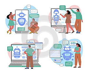 Online chat bot concept