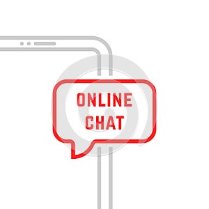 Online chat with thin line phone