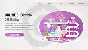 Online Christmas Shopping Landing Page