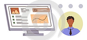 Online Collaboration with Data Visualization and Team Communication Elements