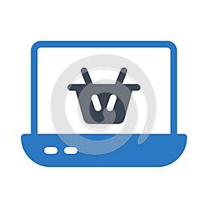 Online glyph colour vector  icon