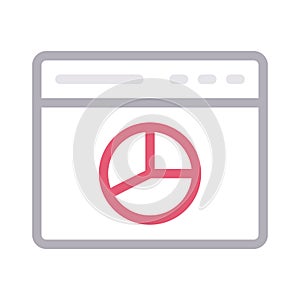 Online colour line vector icon