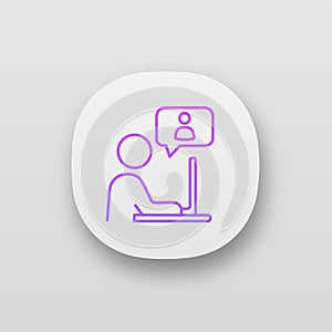 Online communication app icon