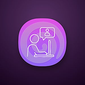 Online communication app icon