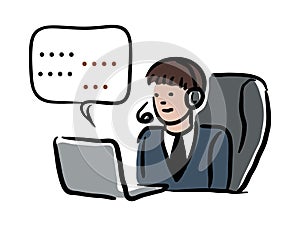 Online Communication Illustration