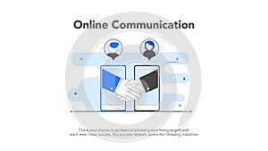 Online communication two companies