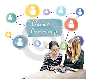 Online Community Sharing Communication Society Concept