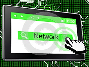 Online Computer Shows World Wide Web And Communicate