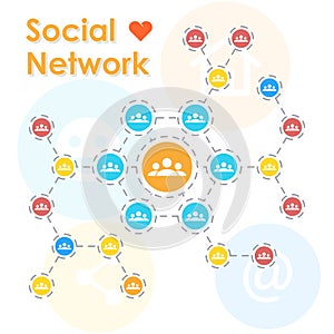 Online connection concept. Social media communication.