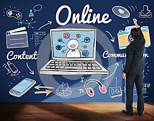 Online Connection Internet Web Social Networking Concept