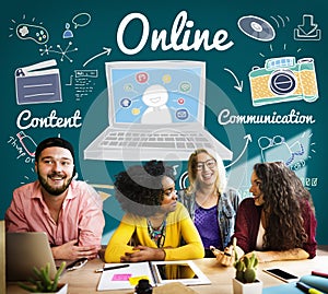 Online Connection Internet Web Social Networking Concept