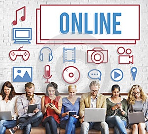 Online Connection Social Networking Internet Technology Concept