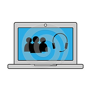 Online conversation icon. Vector illustration