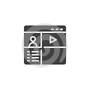 Online course vector icon