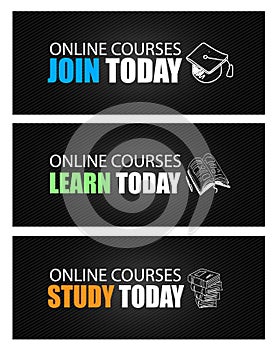 Online Courses concept with Business Doodle design style