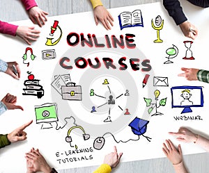 Online courses concept photo