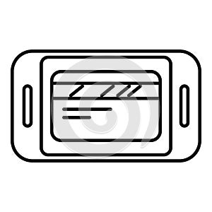 Online credit card icon outline vector. Payment cash