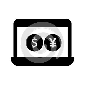 Online Currency exchange vector icon which can be easily modified or edit