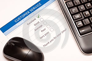 Online customer service satisfaction survey