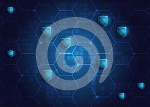 Online data protection shield and abstract