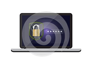 Online data protection shield and abstract