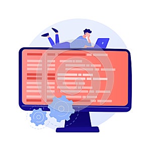 Online data storage vector concept metaphor.