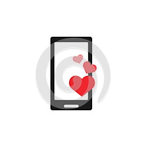 Online dating icon design template vector isolated