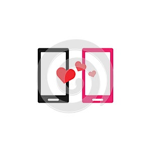 Online dating icon design template vector isolated