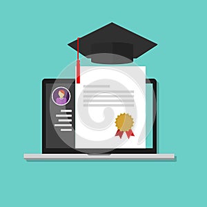 Online degree education college graduate photo