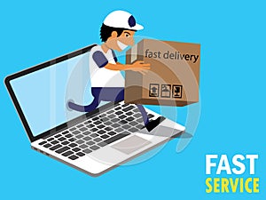 Online delivery sending parcel