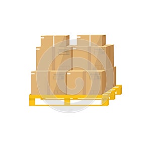 Online delivery service concept. package, parcel . Order tracking the postal cardboard box. Delivery to home and office. Vector,