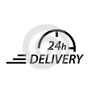 Online delivery service logo. Express delivery, quick move for apps and websites. Fast service. Vector illustration.