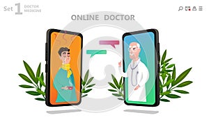 Online doctor character or patient consultation