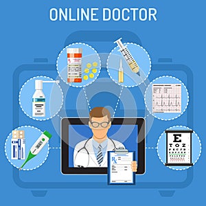 Online doctor concept