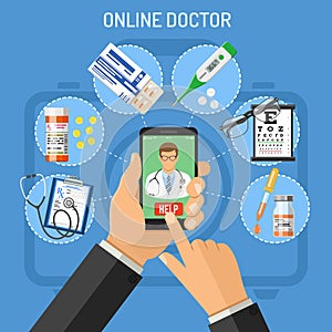 Online doctor concept