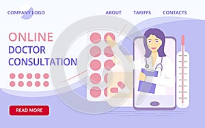 Online doctor consultation landing page