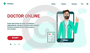 Online doctor consultation web page