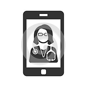 Online doctor help icon