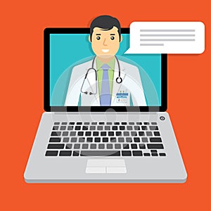 Online doctor, medical consultation.