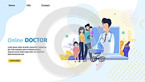 Online Doctor for Whole Family Landing Page Mockup