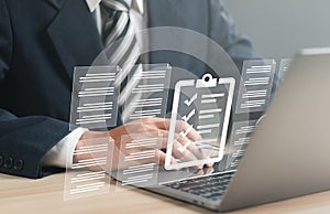 Online documentation database and document management system concept. Process automation to efficiently manage files.