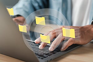 Online documentation database and document management system concept. Process automation to efficiently manage files