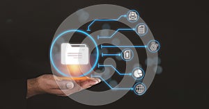 Online documentation database and process automation to efficiently manage files