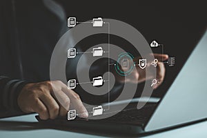 Online documentation database and process automation to efficiently manage files