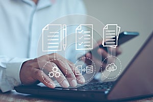 Online documentation database service, Document Management System DMS, Ai automation process to efficiently manage files