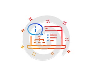 Online documentation line icon. Technical instruction sign. Vector