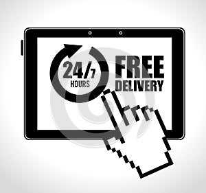 online e-commerce delivery service 24-7 design